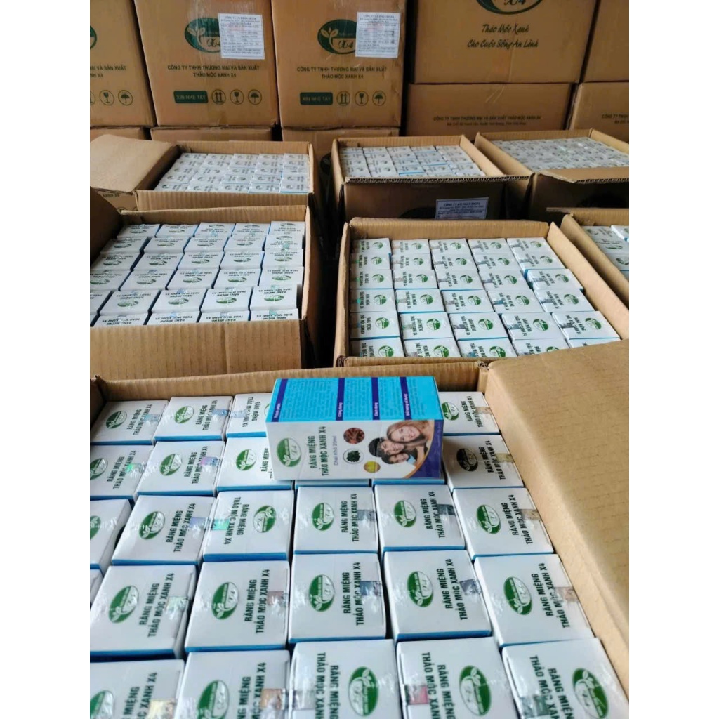 Tinh dầu răng miệng thảo mộc xanh X4, hỗ trợ giảm sâu răng, hôi miệng