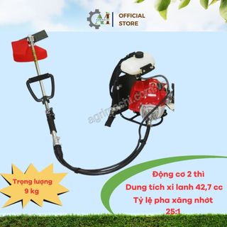 Máy cắt cỏ đeo lưng, balo  BG430T, động cơ 2 thì dung tích 43cc, 1,25kw, bình xăng lớn_ Agrimachi
