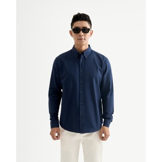 Áo Sơ Mi Nam Oxford Tay Dài Trơn Form Fitted - Routine 10S25SHL005