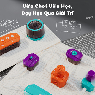 Đồ Chơi Thí Nghiệm Mạch Điện Vật Lý STEM - Bộ Lắp Ráp Khoa Học 25/34/45/53 Chi Tiết Cho Bé Phát Triển Tư Duy Sáng Tạo