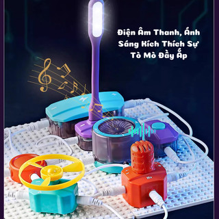 Bộ Thí Nghiệm Mạch Điện Vật Lý STEM-Bộ Đồ Chơi Lắp Ráp Khoa Học 40/70/100/150 Thí Nghiệm Cho Bé Phát Triển Trí Tuệ