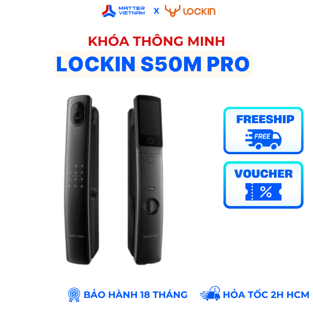 [LẮP HCM/HN] LOCKIN S50M PRO - BH 24 THÁNG - Khóa Thông Minh Vân Tay ...