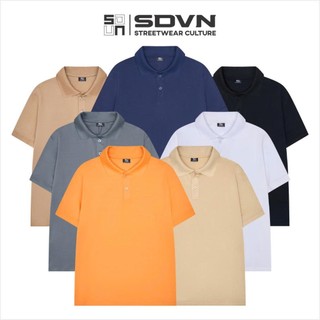 Áo polo trơn Unisex xẻ tà chất liệu vải thun poly cá sấu 4 chiều thoáng mát. Brand Chính Hãng SDVN
