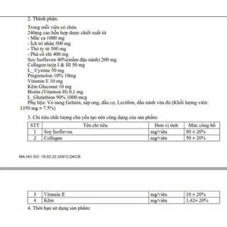 Viên uống trắng da bổ sung nội tiết tố nữ Hoàng Sơn