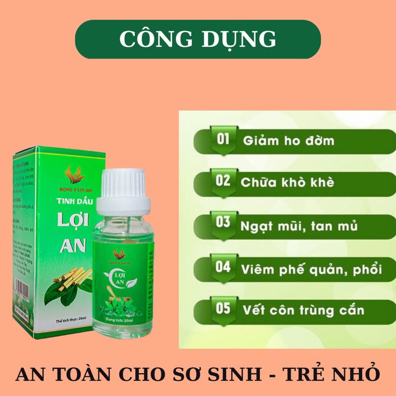 Tinh Dầu An Lợi An Hỗ Trợ Bôi Ho Khò Khè Cho Bé Hộp 20ml + quà