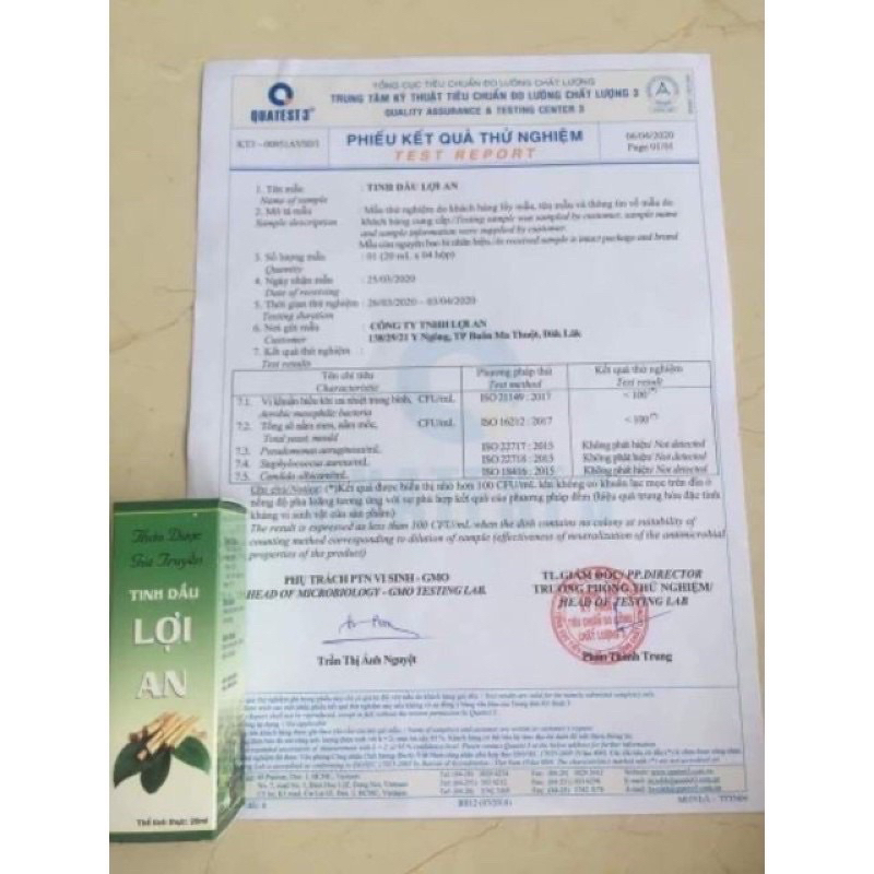 Tinh Dầu An Lợi An Hỗ Trợ Bôi Ho Khò Khè Cho Bé Hộp 20ml + quà