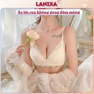 Áo ngực nữ ren hoa đệm mút mỏng ôm ngực mềm mại thoáng mát gắn nơ đẹp và dễ thương LANIXA A2004