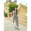 PEPPER DRESS by Lasuzie - Đầm cutout thun chéo vai thiết kế midi ren họa tiết hình học lạ mắt