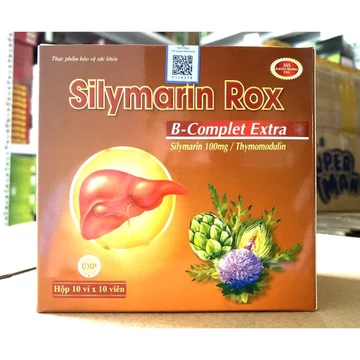 silymarin rox b complex extra diệp hạ châu bổ gan, mát gan, giải độc, hạ men gan, tăng cường chức năng gan