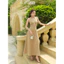 Coffee Dress Đầm yếm xòe maxi kaki dày dặn thiết kế rã thân tôn dáng hiệu quả