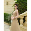 Coffee Dress Đầm yếm xòe maxi kaki dày dặn thiết kế rã thân tôn dáng hiệu quả
