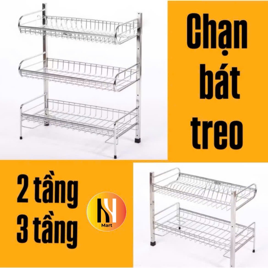 Trạn bát treo tường Inox 2 tầng, 3 tầng, giá úp bát treo tường hàng đẹp ...
