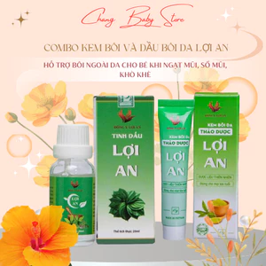 Combo Kem Bôi & Tinh dầu An L.o.i A n hỗ trợ chàm sữa, hăm tả, rôm sẩy