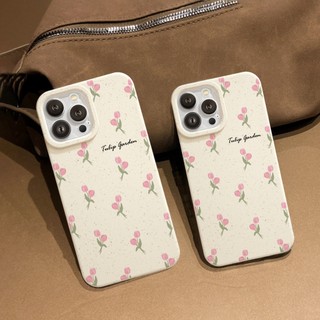 Ốp Lưng iPhone Mềm Thân Thiện Môi Trường Pink Tulip Chống Sốc, Bảo Vệ Cam -iP 7/8/X/XS/11/12/13/14/15/16/17/Plus/Pro/Max