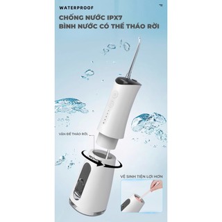 Máy Tăm Nước Smartix Cao Cấp – Tặng 5 Đầu Thay, Làm Sạch Răng Sâu, Vệ Sinh Răng Miệng Sạch Sẽ