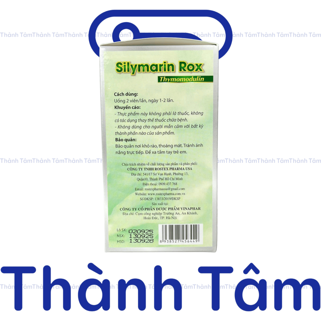 (Xanh) Viên uống SILYMARIN ROX XANH 100V tốt cho gan, bồi bổ gan, bảo vệ và giải độc gan, làm mát gan