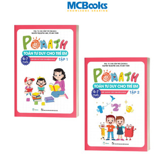 Sách - Combo Pomath Toán tư duy cho trẻ em 6 - 7 tuổi - Giúp con phát triển toàn diện IQ và EQ