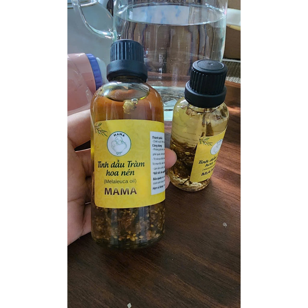 Combo Tinh Dầu Tràm Hoa Nén Mama Nguyên Chất Giữ Ấm, Phòng Ho, Cảm Gió 100% Tự Nhiên