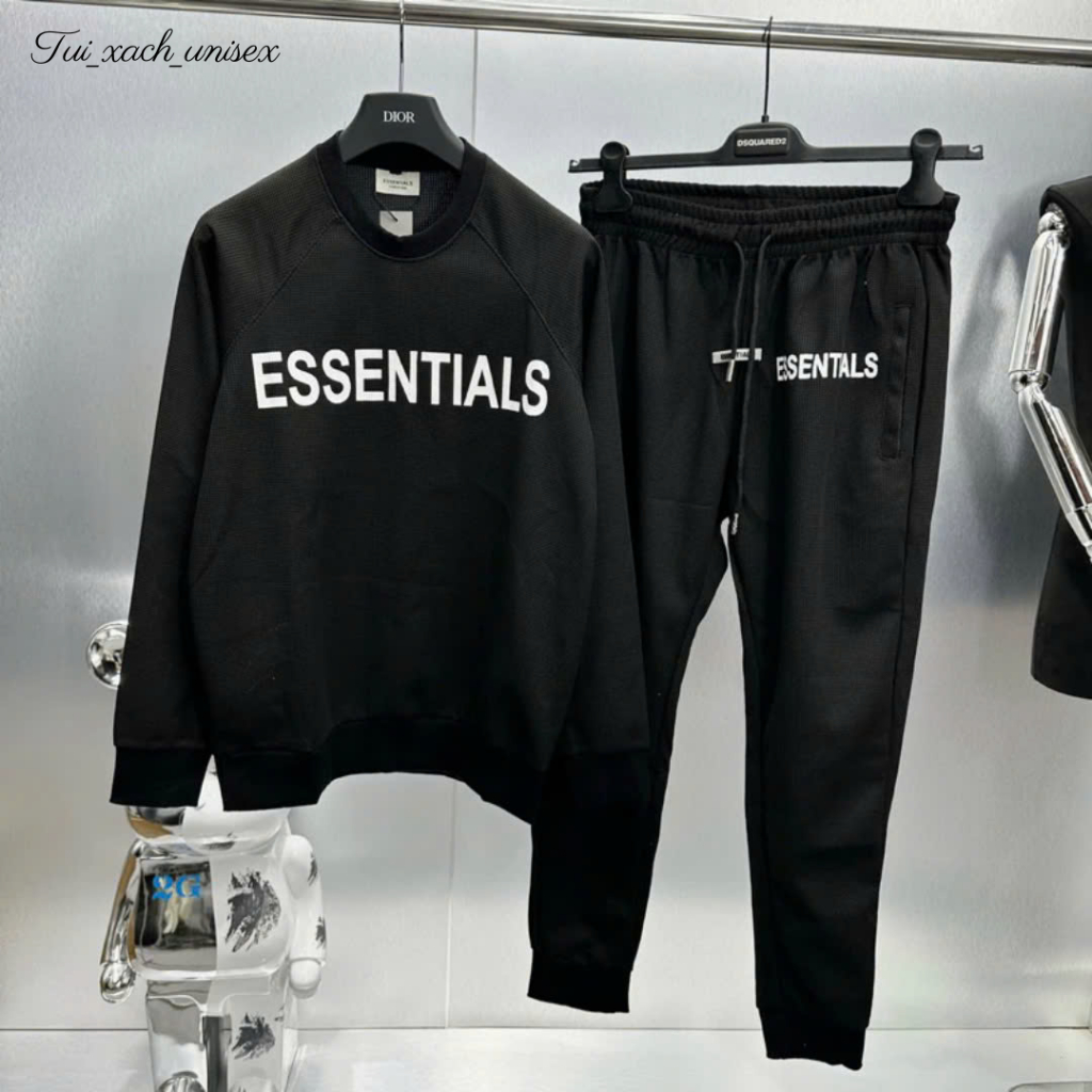 Đồ bộ ESSON chất nỉ bigsize L,XL dành cho nam nữ từ 40-70kg Set Gồm Áo Sweater Kèm Quần Jogger SSL