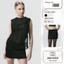 Chân Váy Lụa Dáng Ngắn Mini Skirt Màu Đen Cạp Trễ Ôm Body Tôn Dáng, Váy Ngắn Nữ Thời Trang Cá Tính, Chân Váy Mini Đen Ca