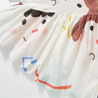 Váy Cho Bé Gái, Váy Dài Tay Cho Bé Họa Tiết Hoạt Hình Dễ Thương CHất Liệu Cotton Mềm Mịn