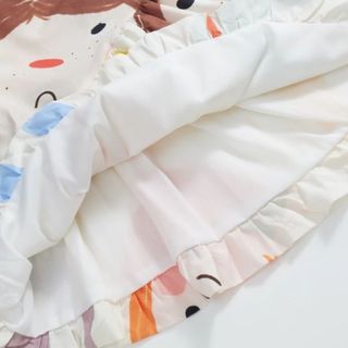 Váy Cho Bé Gái, Váy Dài Tay Cho Bé Họa Tiết Hoạt Hình Dễ Thương CHất Liệu Cotton Mềm Mịn