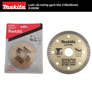 Lưỡi cắt tường gạch khô Makita D-05206 (105x20mm) | Makita việt nam