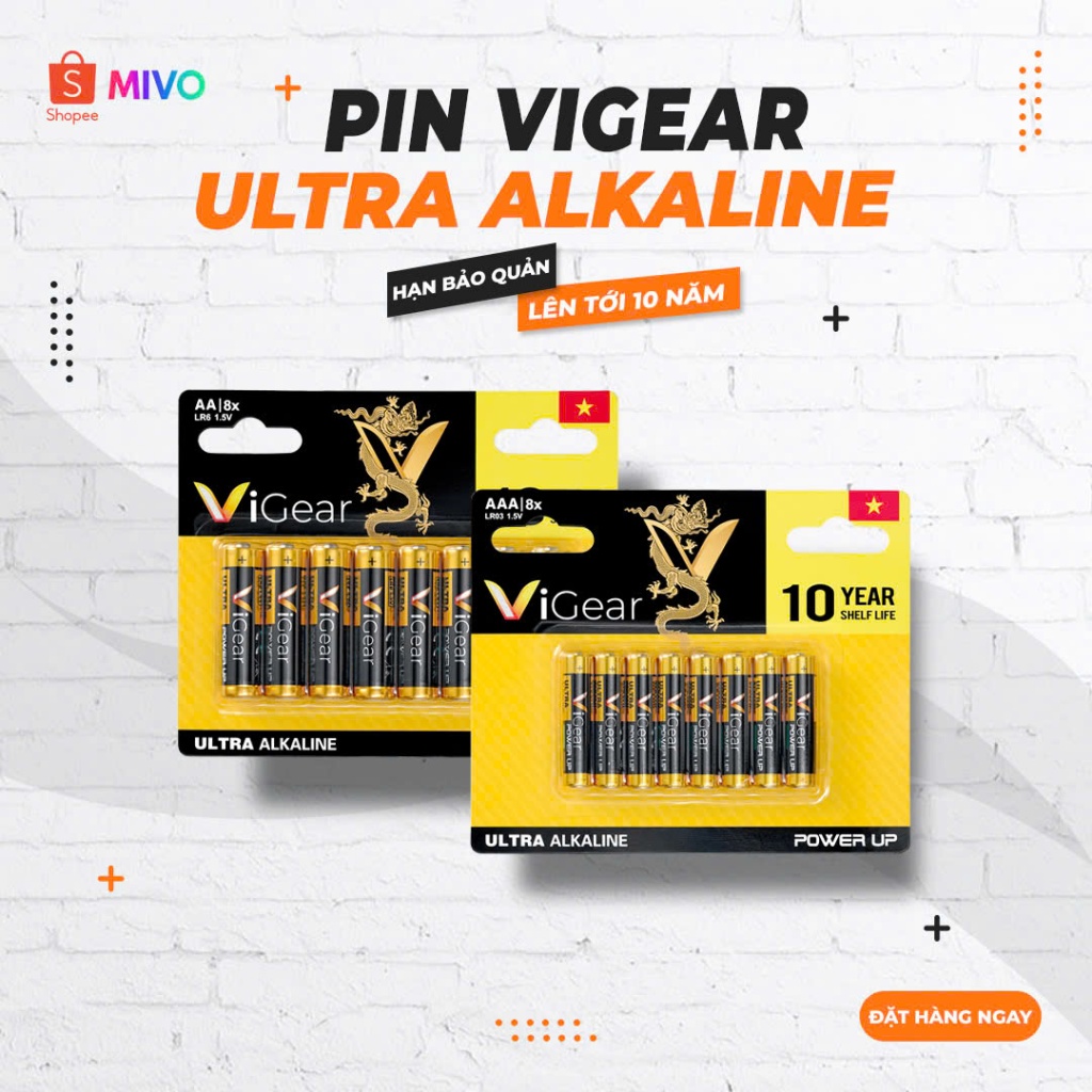 Pin AA / Pin AAA Ultra Alkaline Vỉ 8 Viên Chính Hãng dành cho đồng hồ ...