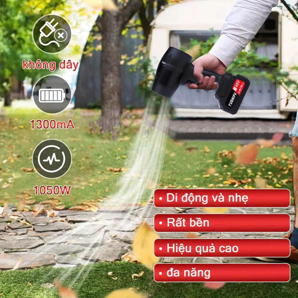 Máy Thổi Khí Cầm Tay 1050W, Máy Thổi Gió Phản Lực, Máy Thổi Bụi Phản Lực Động Cơ Tuabin