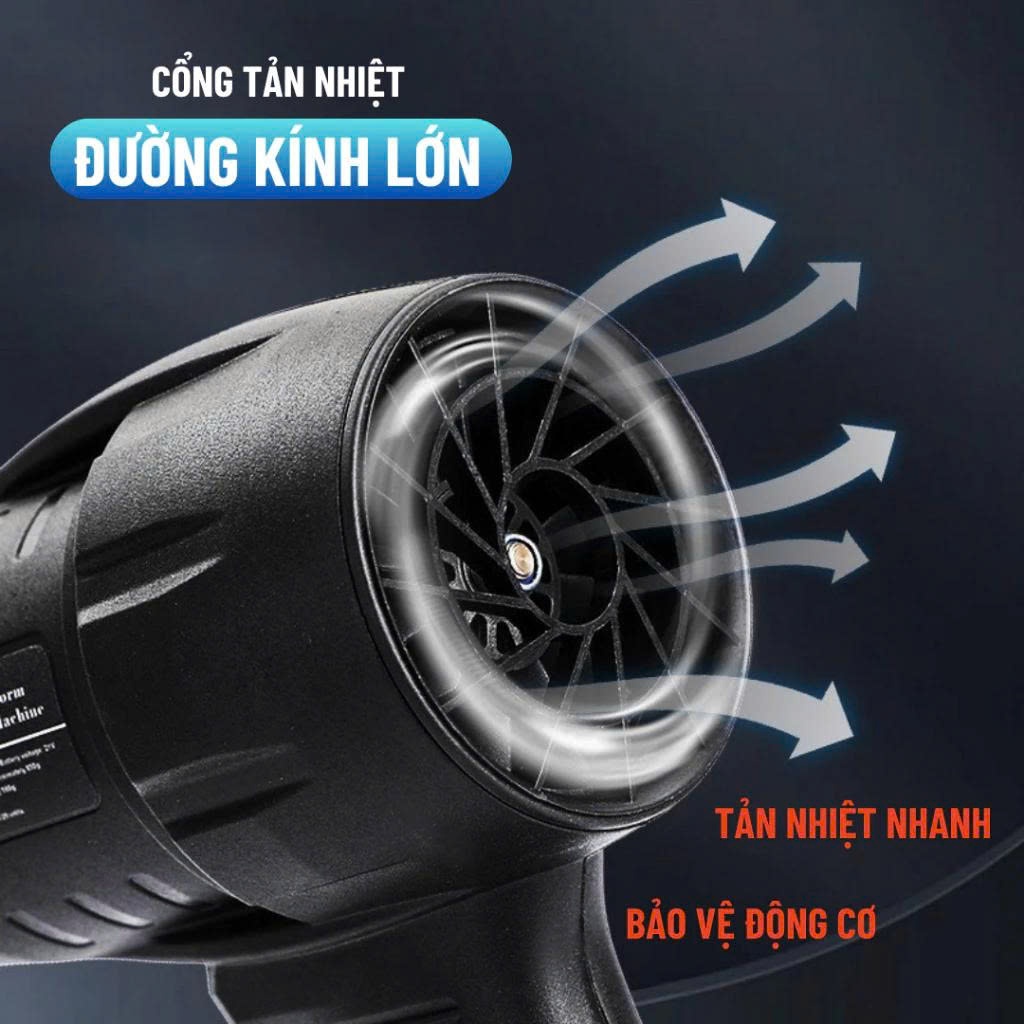 Máy Thổi Khí Cầm Tay 1050W, Máy Thổi Gió Phản Lực, Máy Thổi Bụi Phản Lực Động Cơ Tuabin