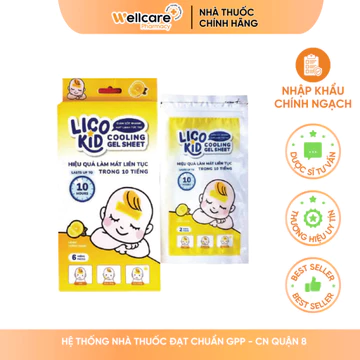 [CHÍNH HÃNG] Miếng Dán Hạ Sốt Hương Chanh Giúp Hạ Nhiệt, Làm Mát Cơ Thể Trong 10 tiếng - Hộp 6 Miếng