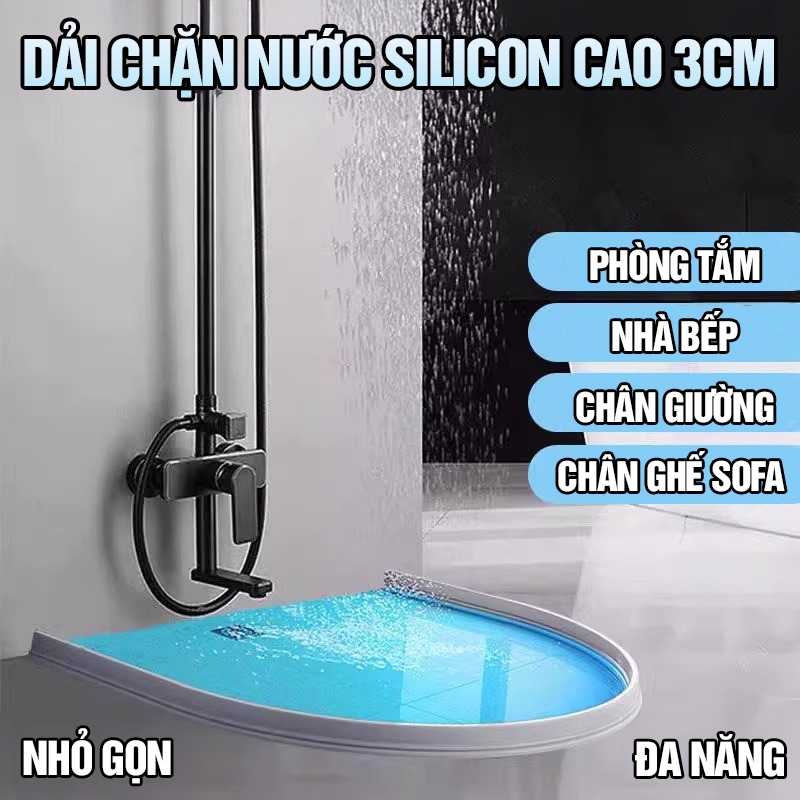 Kaleis Dải chặn nước nhà tắm bằng silicone dán Ngăn nước hiệu quả, chống trơn trượt, bền đẹp