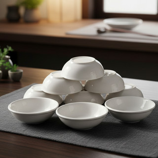 💢💢[Gốm sứ giá lẻ] 👉10 Chén nước tương nhỏ sứ trắng cao cấp