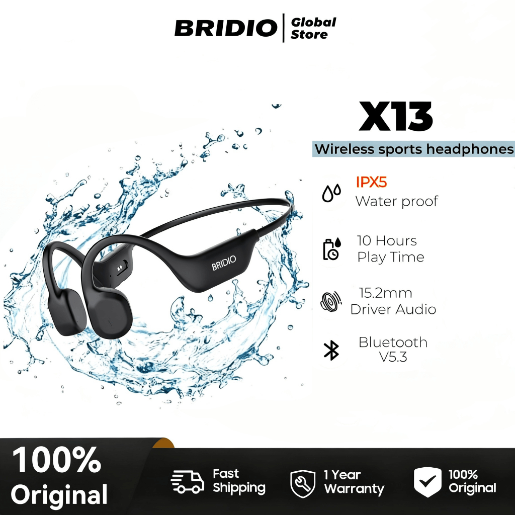 Tai Nghe Bluetooth Dẫn Truyền Xương Cho Bơi Lội Bridio X13 Chống Nước ...