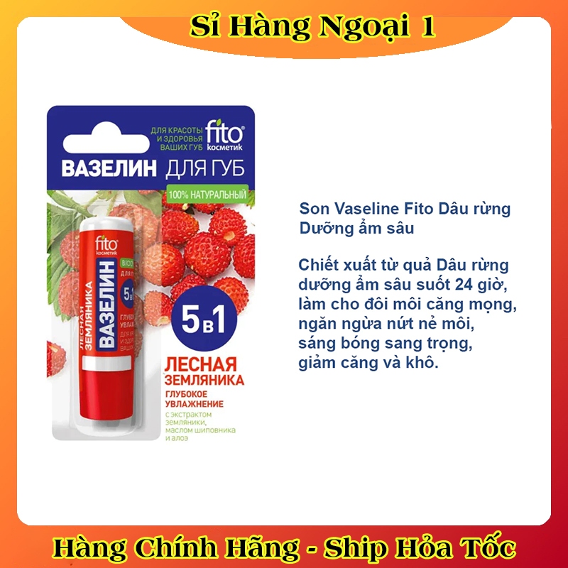 Son dưỡng môi trái cây Vaseline Fito 5 in 1 Nga 4,5 gr