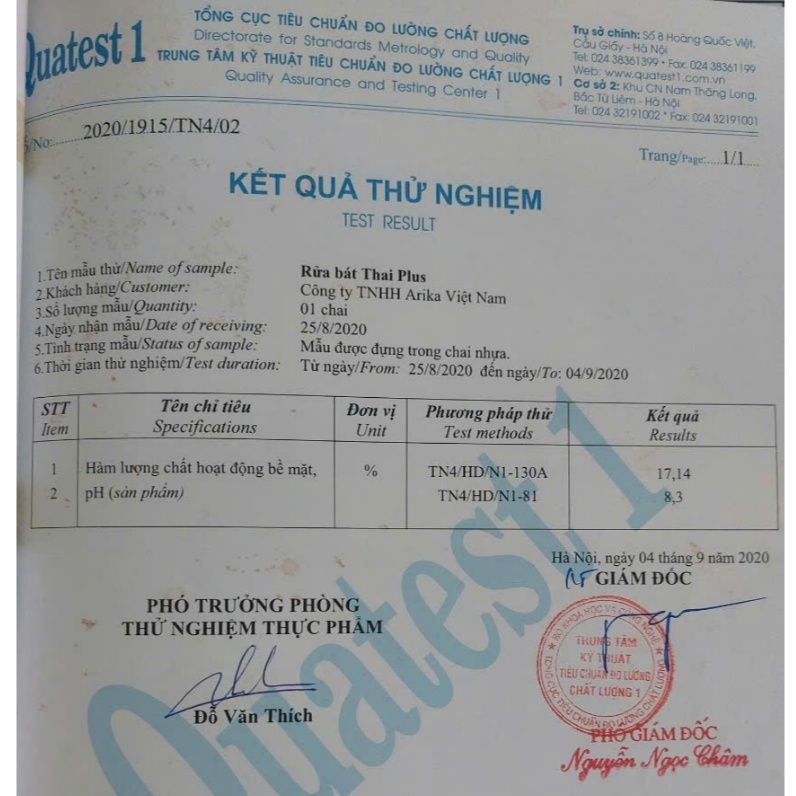 Nước Rửa Bát Thai Plus Chai 800ml , Đậm Đặc, Hương Chanh, Sạch Dầu Mỡ , Hàng Loại 1