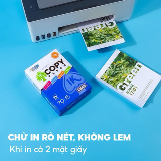 Giấy A5 70 gsm IK Copy 500 tờ - Hàng nhập khẩu Indonesia - Giấy in trắng, đều màu, chất lượng cao, không lem nhòe