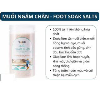 Muối ngâm chân Sahu giúp thư giãn, lưu thông khí huyết