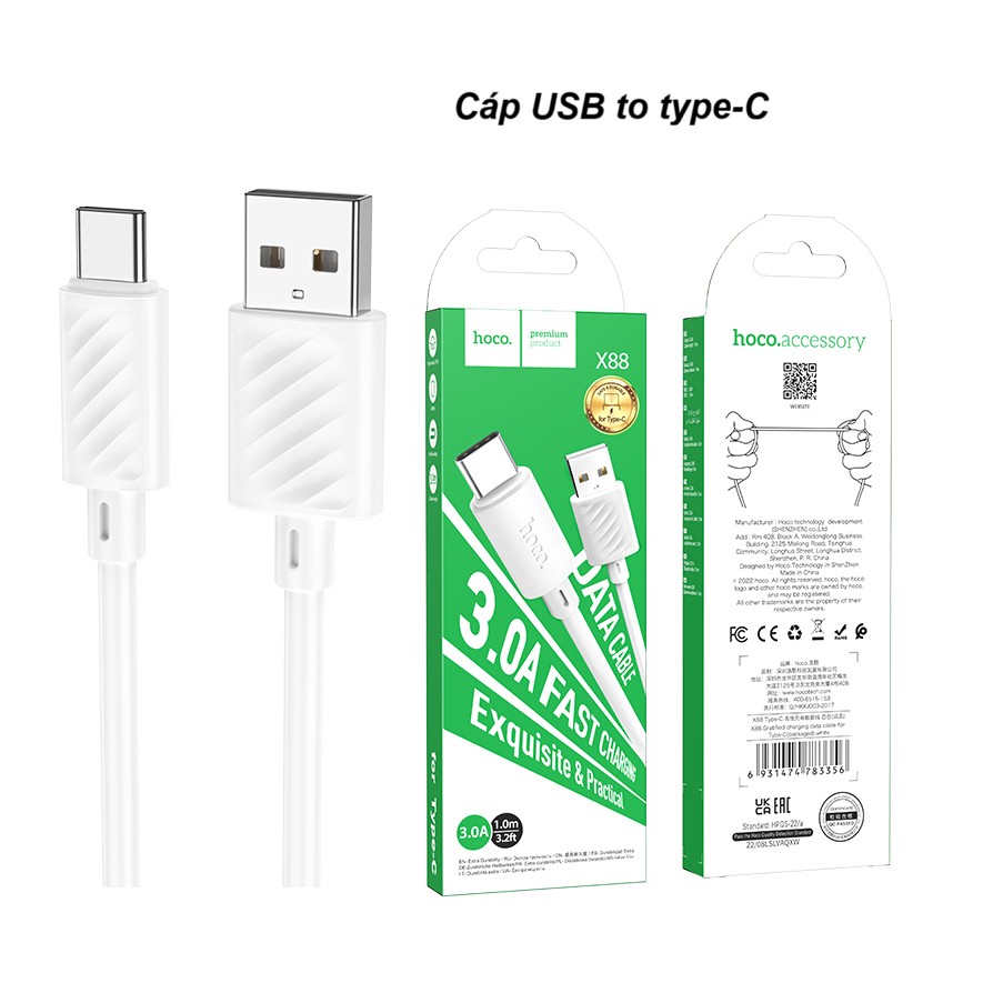Cáp Sạc 6A USB to Type-C – Sạc Nhanh 3A/5A, Truyền Dữ Liệu Ổn Định, Bền Bỉ, Truyền Dữ Liệu 480Mbps