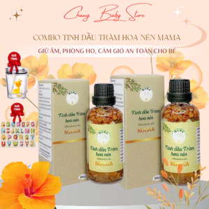 Combo Tinh Dầu Tràm Hoa Nén Mama Nguyên Chất Giữ Ấm, Phòng Ho, Cảm Gió 100% Tự Nhiên