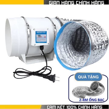 Tặng 2-4 M ống Quạt thông gió hút mùi HF100 - HF250, quạt hút mùi nhà bếp, máy hút khói bếp, hút ẩm không khí chính hãng