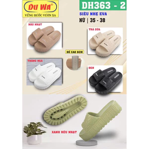 DUWA Dép nữ quai ngang 363-2 đế xuồng 6cm chất Eva siêu nhẹ đủ màu