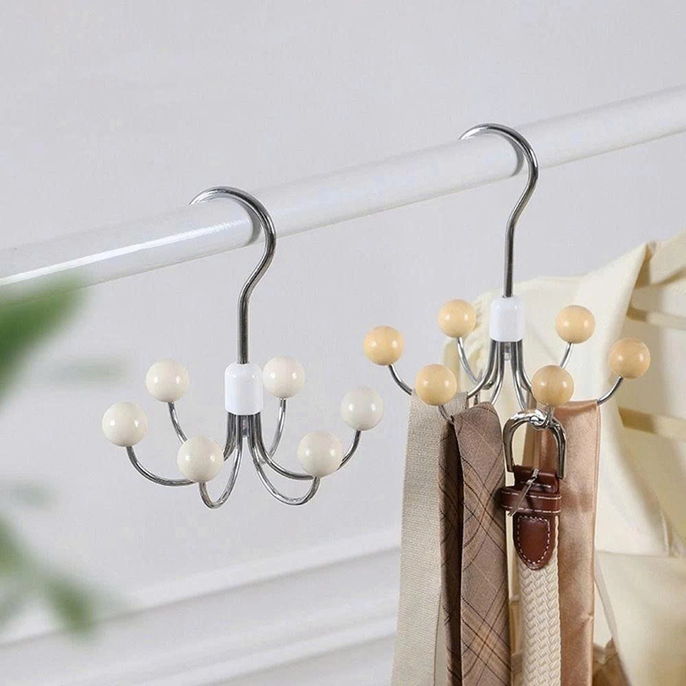 Mua 10 Tặng 1 Móc Treo Inox 6 Chấu Xoay Tiện Lợi Móc Treo Quần Áo, Túi Xách, Thắt Lưng, Mũ Nón