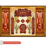 Tranh Bàn thờ gia tiên , Tranh treo phòng Thờ Cựu Huyền Thất Tổ thiết kế kích thước theo yêu cầu Cỡ Lớn — ảnh 2