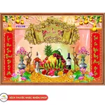Tranh Bàn thờ gia tiên , Tranh treo phòng Thờ Cựu Huyền Thất Tổ thiết kế kích thước theo yêu cầu Cỡ Lớn — ảnh 3