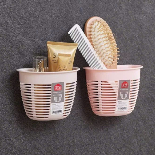 Giỏ Bán Nguyệt Dán Tường, Rổ Treo Tường Đựng Vật Dụng Tiện Lợi