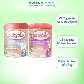 Sữa công thức hữu cơ Babybio – Dòng bò & dê | Hỗ trợ tiêu hóa & phát triển toàn diện (800g)