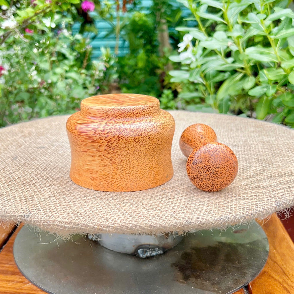 Bộ Chày và Cối Gỗ Mini Gỗ Dừa, Bộ Chày Cối Mini Đâm Tỏi Ớt Tiêu Bộ Cối Chày Nhỏ Xíu, Dùng Tại Văn Phòng Nhỏ Gọn Tiện Lợi