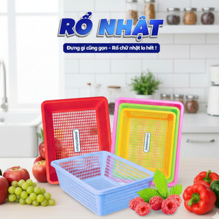 Rổ nhựa vuông/ rổ chữ nhật nhiều size WinHome đựng đồ đa năng/ sắp xếp nhà cửa/ trưng bày