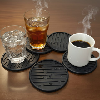 Lót ly nhựa dẻo FACO - COMBO 10 lót ly nhựa dẻo màu Đen đủ loại Faco Cao Cấp tiện lợi cho hàng quán